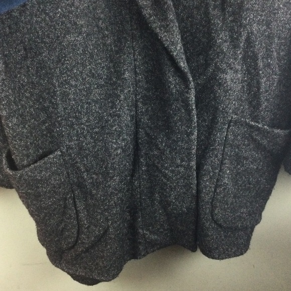 Isabel Marant Etoile Virgin Wool Open Shawl Collar Oversized Gray Cardigan Sz 38 - Picture 8 of 13